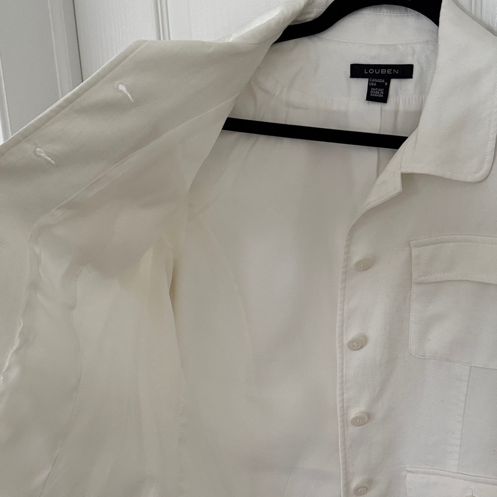 White Short Sleeve Louben Jacket - Picture 4 of 4